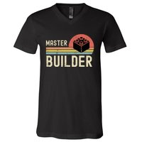 Master Builder Vintage Style Gift V-Neck T-Shirt