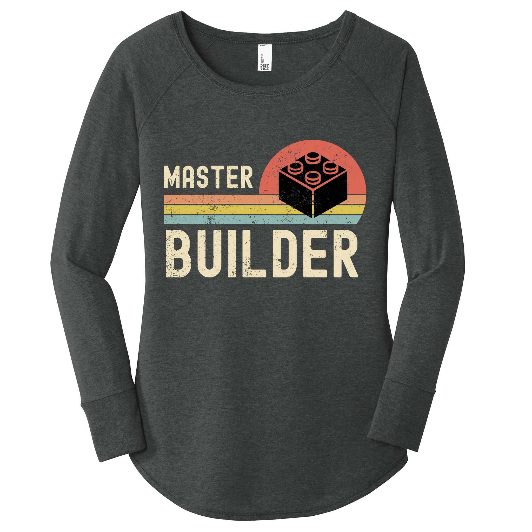 Master Builder Vintage Style Gift Women's Perfect Tri Tunic Long Sleeve Shirt