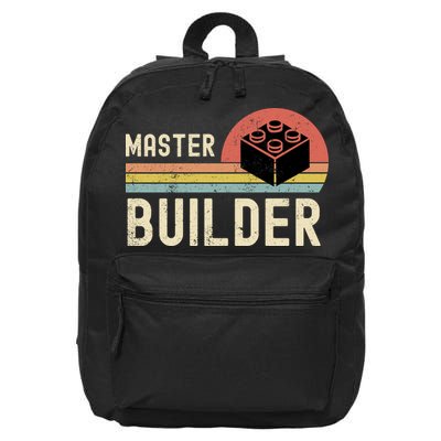 Master Builder Vintage Style Gift 16 in Basic Backpack