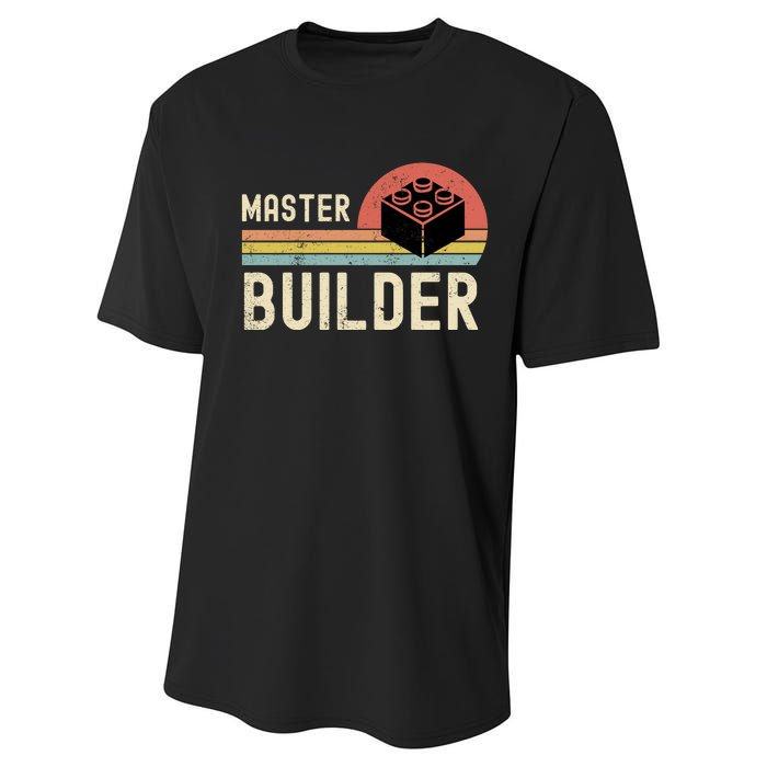 Master Builder Vintage Style Gift Performance Sprint T-Shirt