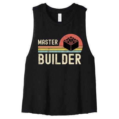 Master Builder Vintage Style Gift Women's Racerback Cropped Tank