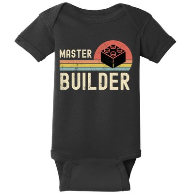 Master Builder Vintage Style Gift Baby Bodysuit