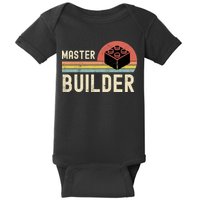 Master Builder Vintage Style Gift Baby Bodysuit