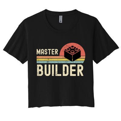 Master Builder Vintage Style Gift Women's Crop Top Tee