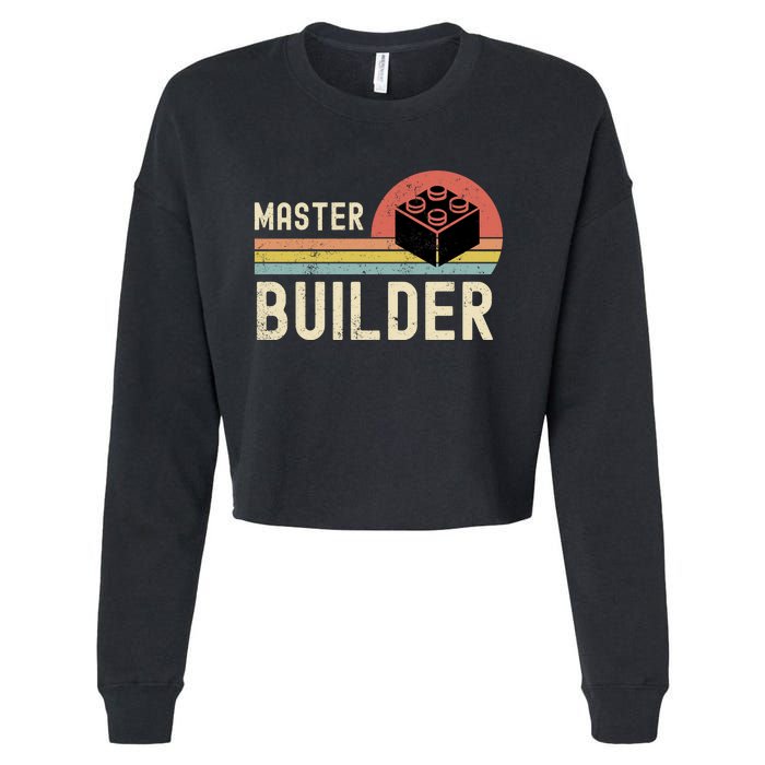 Master Builder Vintage Style Gift Cropped Pullover Crew