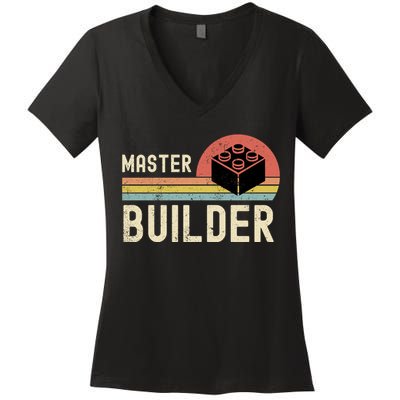 Master Builder Vintage Style Gift Women's V-Neck T-Shirt