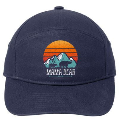 Mama Bear Vintage Mothers Day Retro Mom Funny Gift 7-Panel Snapback Hat