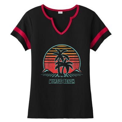 Myrtle Beach Vintage 80s Style Ladies Halftime Notch Neck Tee