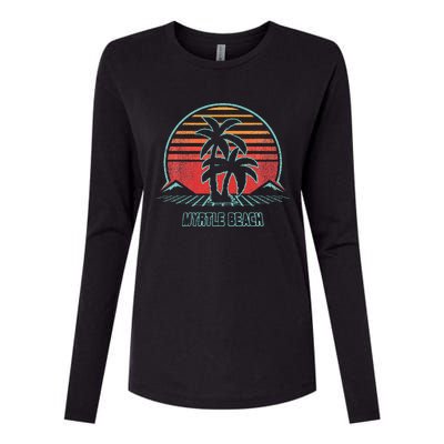 Myrtle Beach Vintage 80s Style Womens Cotton Relaxed Long Sleeve T-Shirt