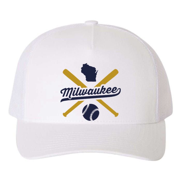 Milwaukee Baseball Vintage Wisconsin Pride Yupoong Adult 5-Panel Trucker Hat