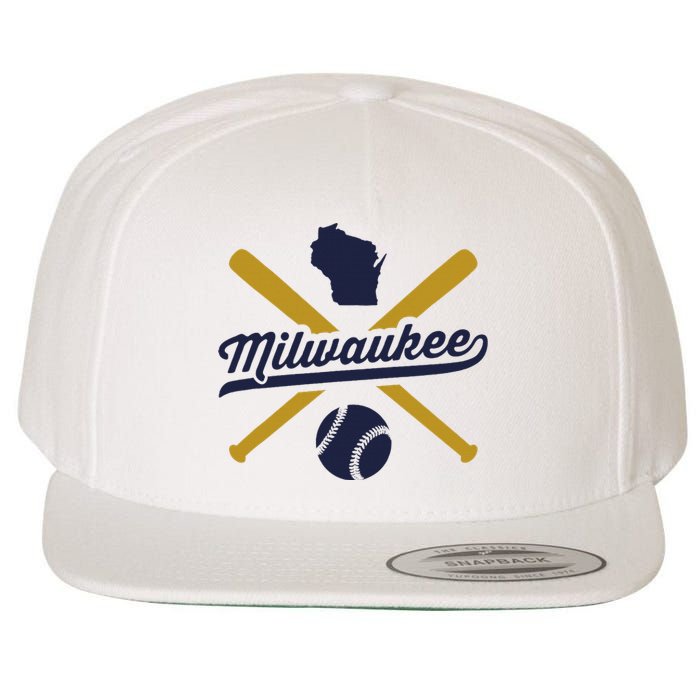 Milwaukee Baseball Vintage Wisconsin Pride Wool Snapback Cap