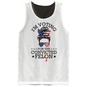 Messy Bun & Voting For The Convicted Felon Mesh Reversible Basketball Jersey Tank