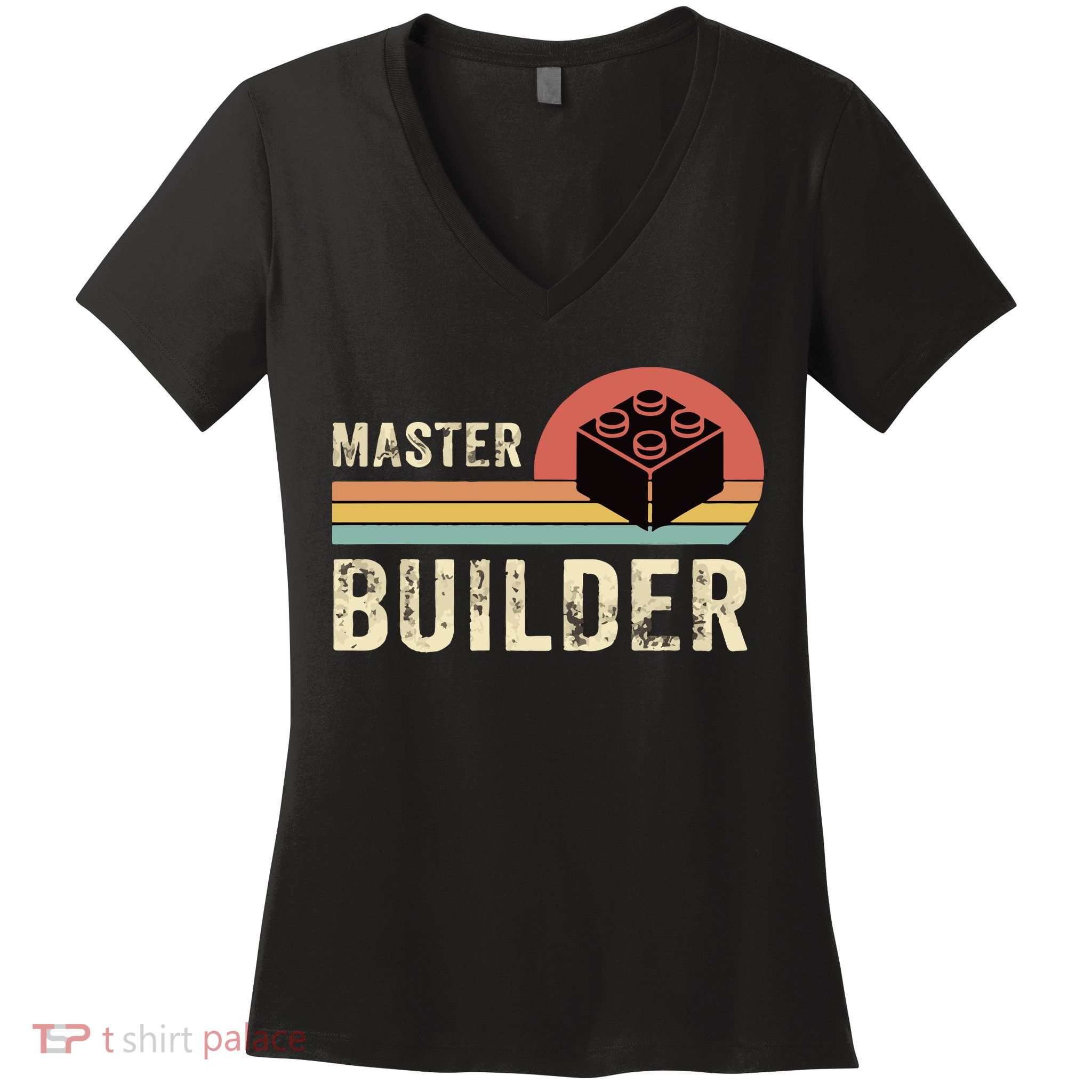 Master Builder Vintage Women's V-Neck T-Shirt