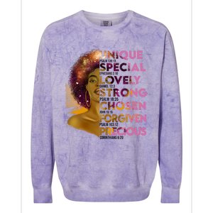 Motivational Bible Verses For African American Women Colorblast Crewneck Sweatshirt