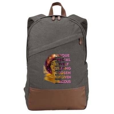 Motivational Bible Verses For African American Women Cotton Canvas Backpack