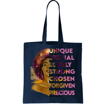 Motivational Bible Verses For African American Women Tote Bag