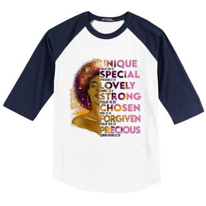 Motivational Bible Verses For African American Women Baseball Sleeve Shirt