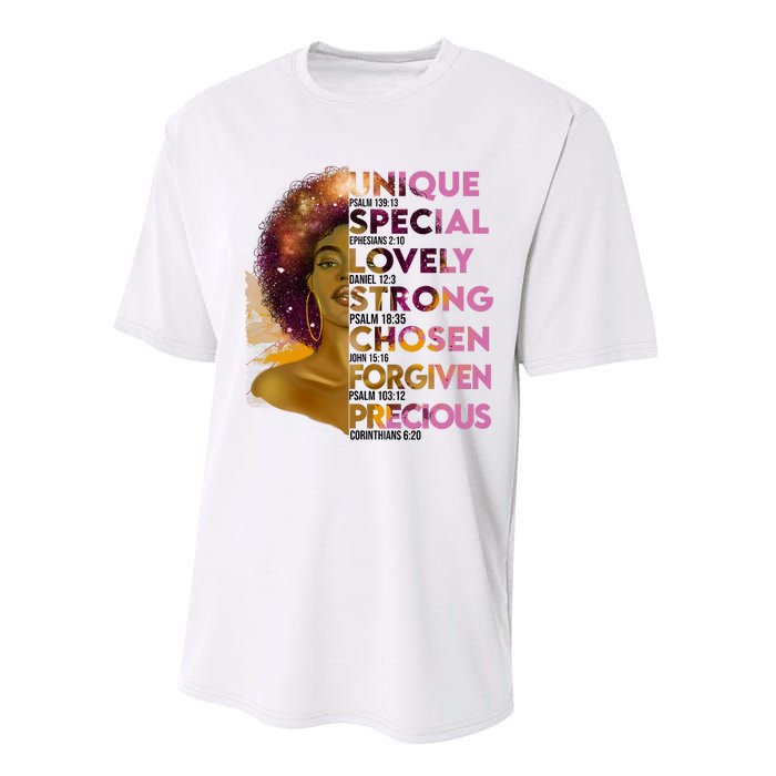 Motivational Bible Verses For African American Women Performance Sprint T-Shirt