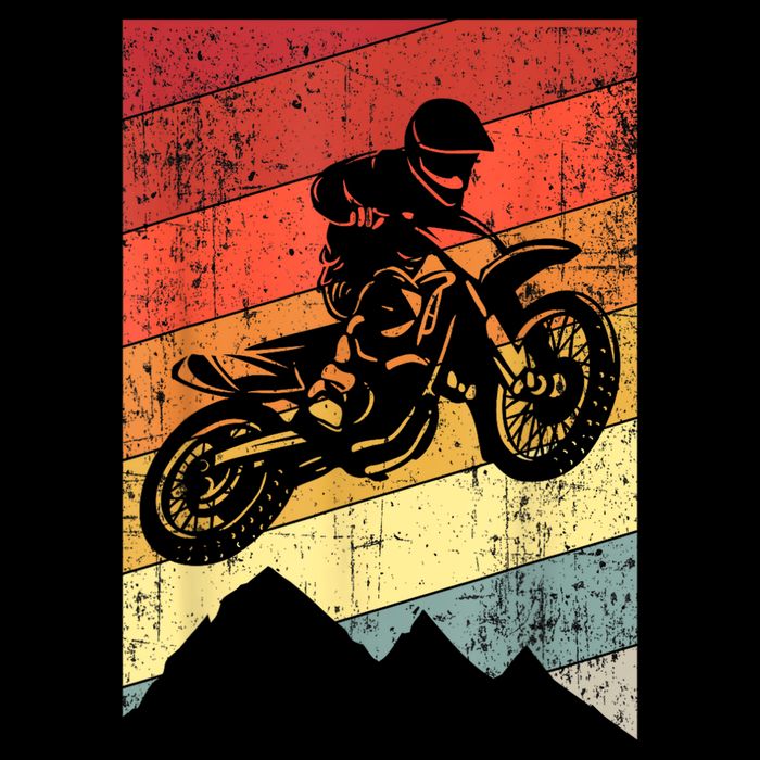 Motocross Bike Vintage Dirtbike Gift Racing Retro Dirt Bike Hoodie