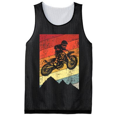 Motocross Bike Vintage Dirtbike Gift Racing Retro Dirt Bike Mesh Reversible Basketball Jersey Tank