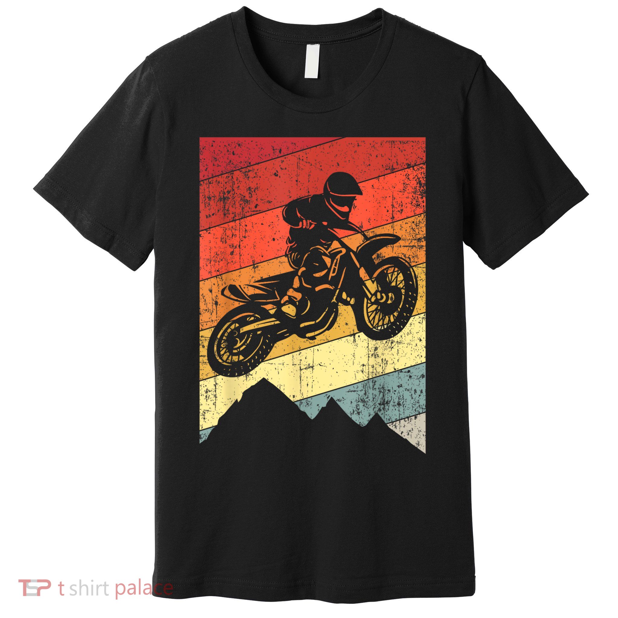 Motocross Bike Vintage Dirtbike Gift Racing Retro Dirt Bike Premium T-Shirt