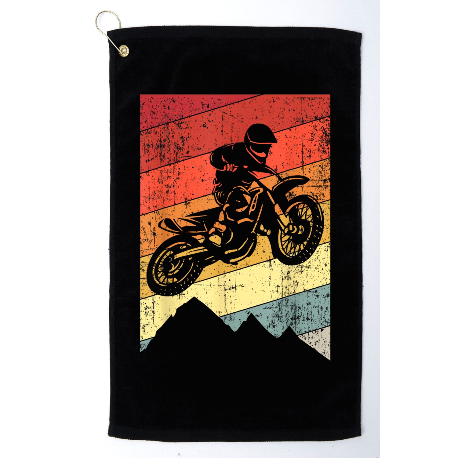 Motocross Bike Vintage Dirtbike Gift Racing Retro Dirt Bike Golf Towel