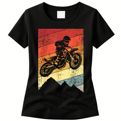 Motocross Bike Vintage Dirtbike Gift Racing Retro Dirt Bike Womens T-Shirt