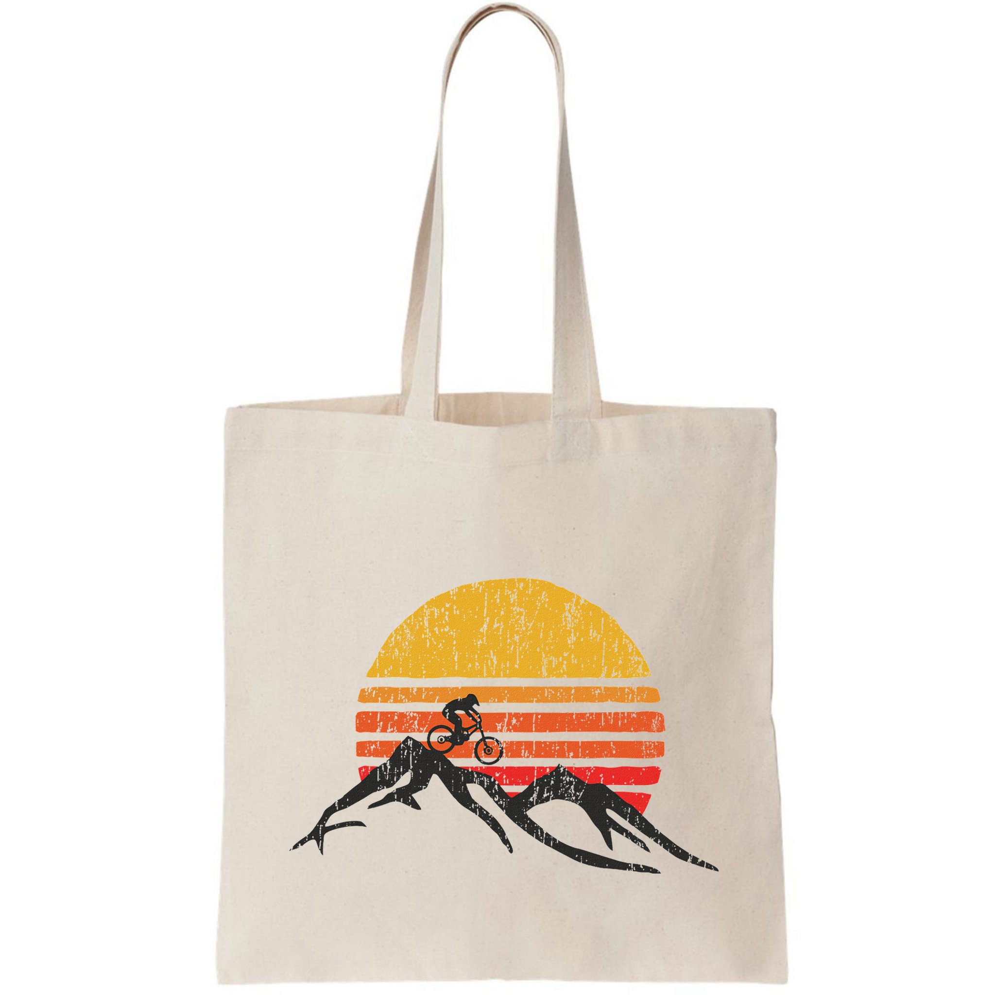 Mountain Bike Vintage Sunset Design Graphic Bag