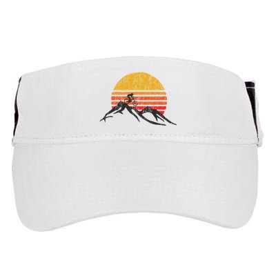 Mountain Bike Vintage Sunset Design Graphic Adult Drive Performance Visor