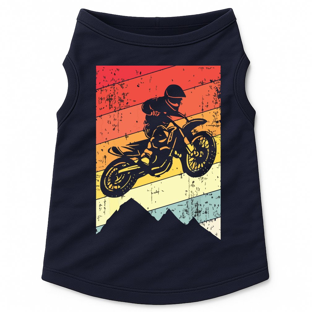 Motocross Bike Vintage Dirtbike Gift Racing Retro Dirt Bike Doggie Tank