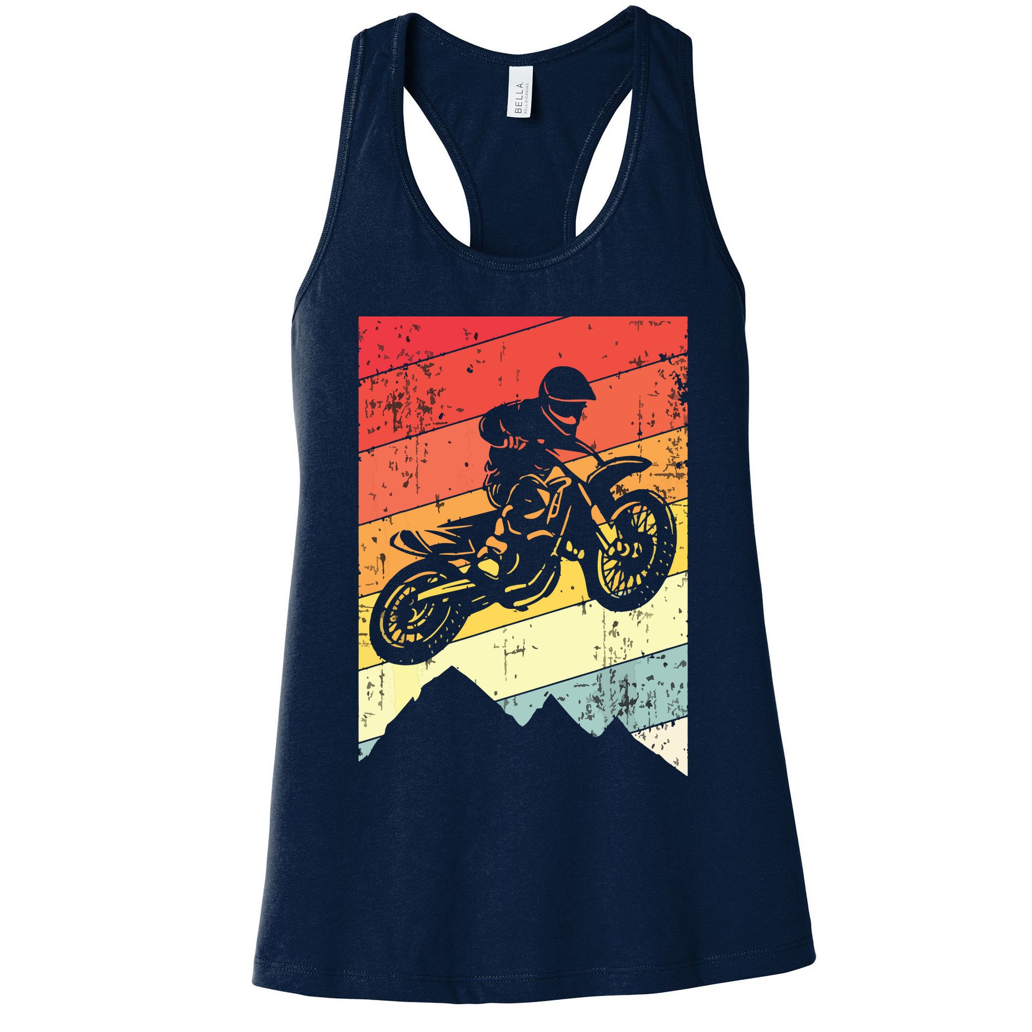 Motocross Bike Vintage Dirtbike Gift Racing Retro Dirt Bike Womens Tank Top