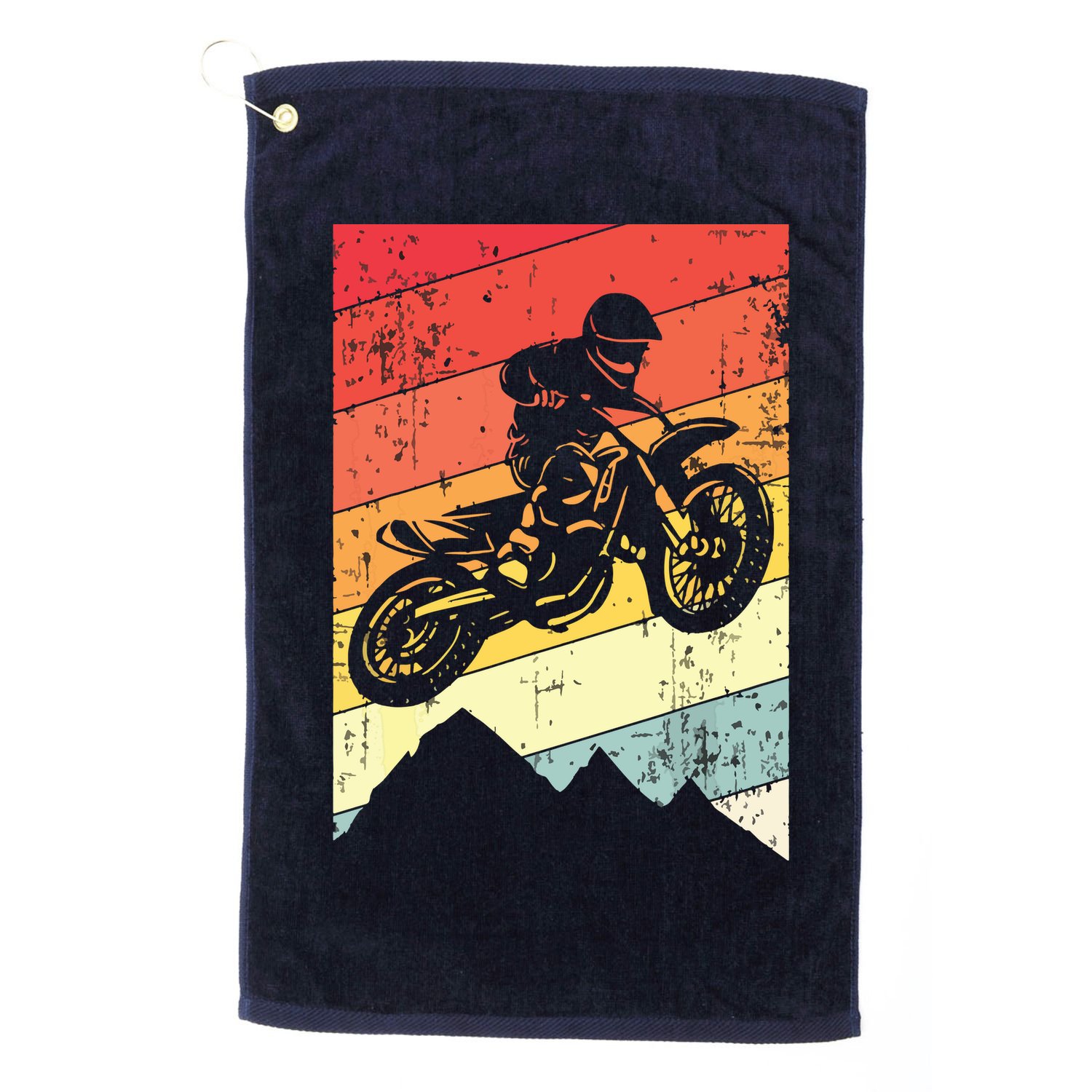 Motocross Bike Vintage Dirtbike Gift Racing Retro Dirt Bike Golf Towel