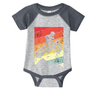 Motocross Bike Vintage Dirtbike Gift Racing Retro Dirt Bike Infant Baby Jersey Bodysuit