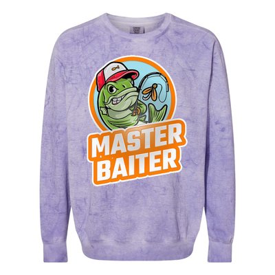 Master Baiter Vintage Bass Fishing Colorblast Crewneck Sweatshirt