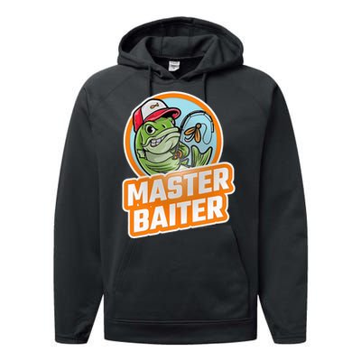 Master Baiter Vintage Bass Fishing Performance Fleece Hoodie