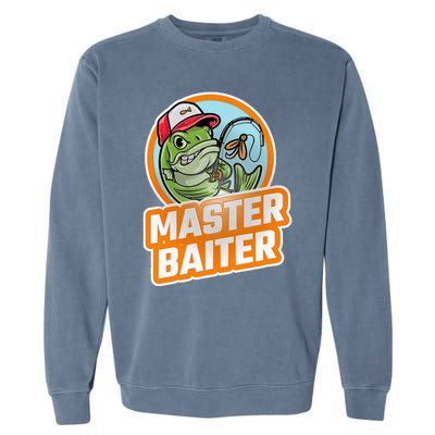 Master Baiter Vintage Bass Fishing Garment-Dyed Sweatshirt