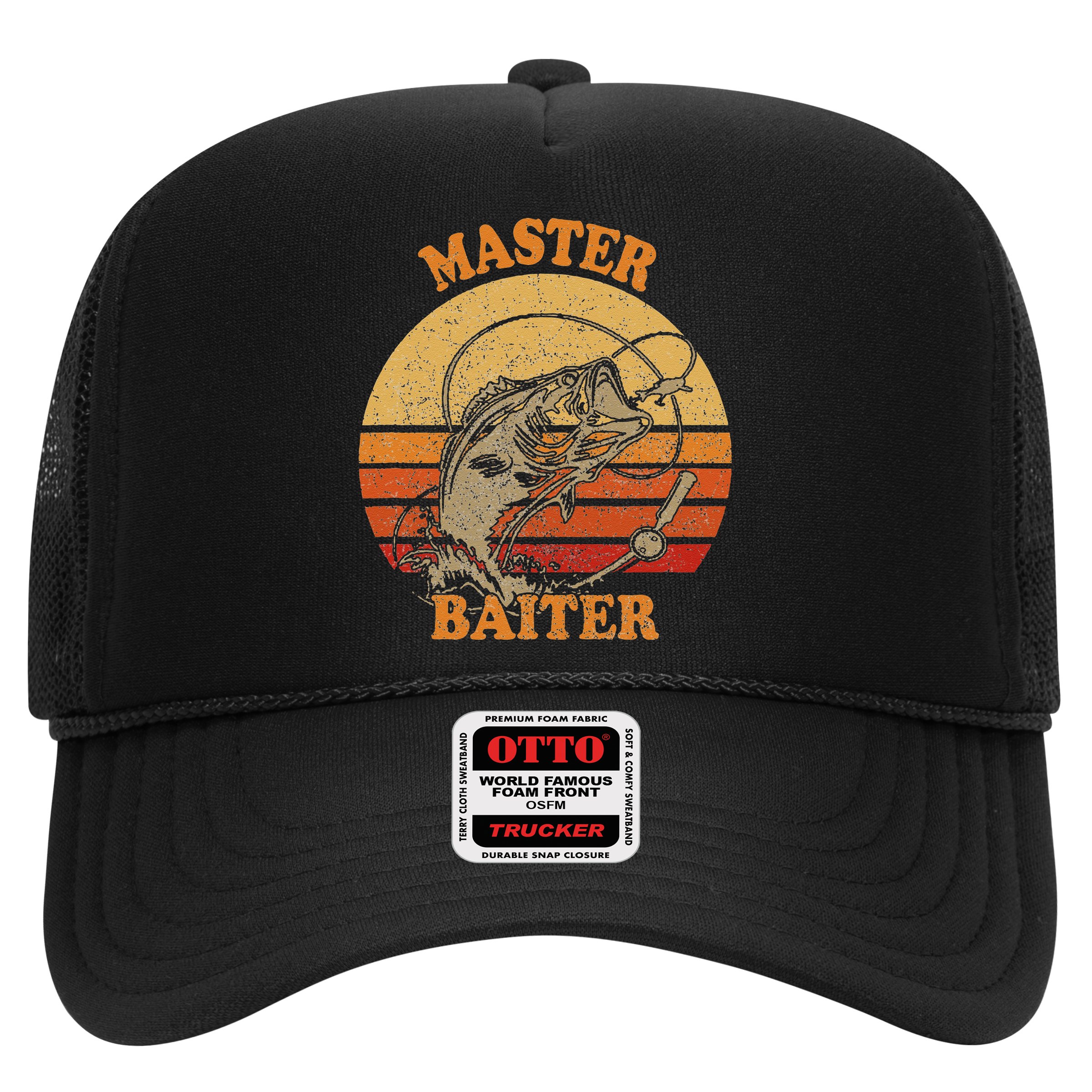 Master Baiter Vintage Bass Fishing Funny Camping Hat