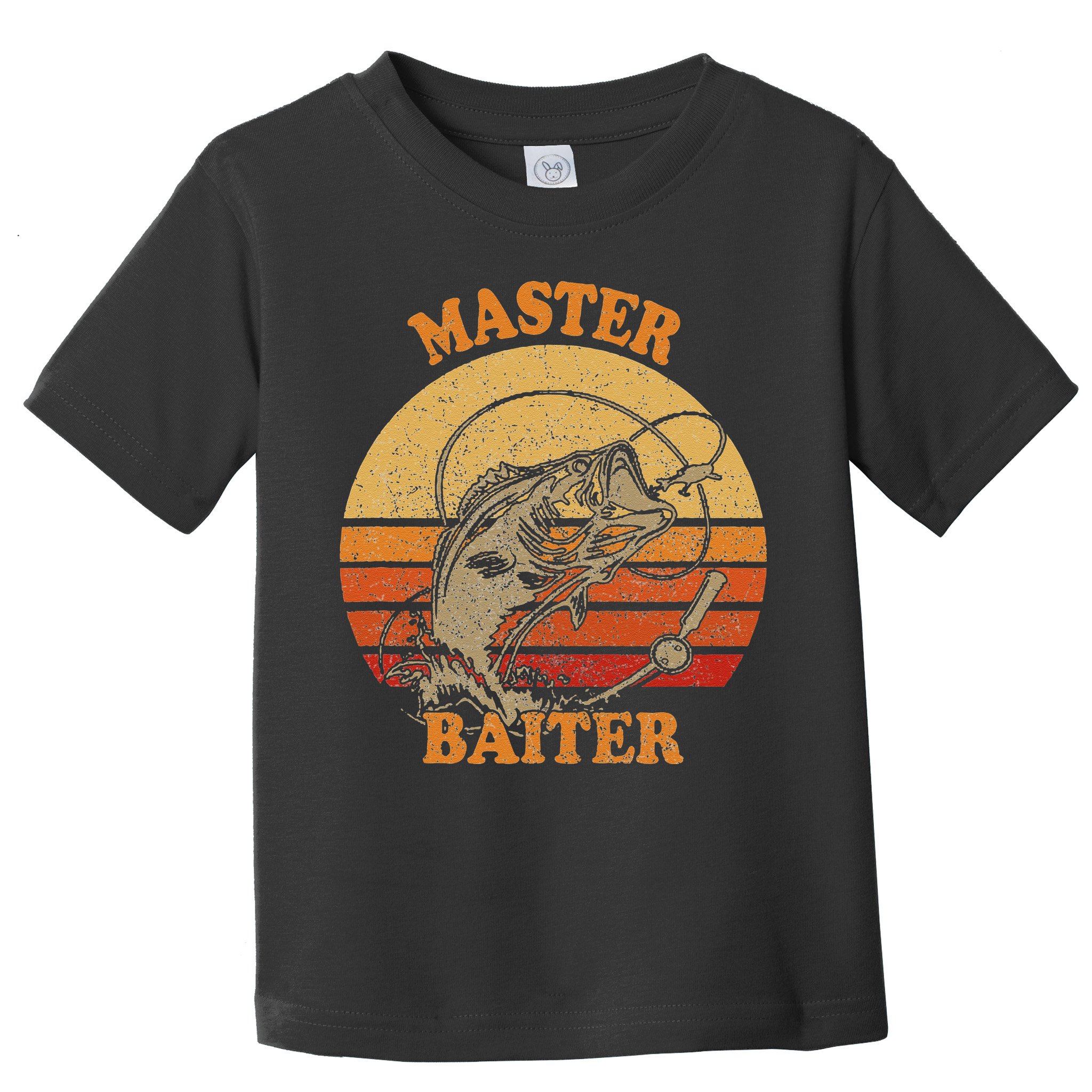 Master Baiter Vintage Bass Fishing Funny Camping Toddler T-Shirt