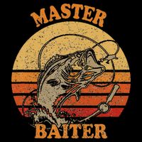 Master Baiter Vintage Bass Fishing Funny Camping Toddler T-Shirt