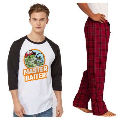 Master Baiter Vintage Bass Fishing Funny Angler Raglan Sleeve Pajama Set