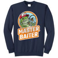 Master Baiter Vintage Bass Fishing Funny Angler Sweatshirt