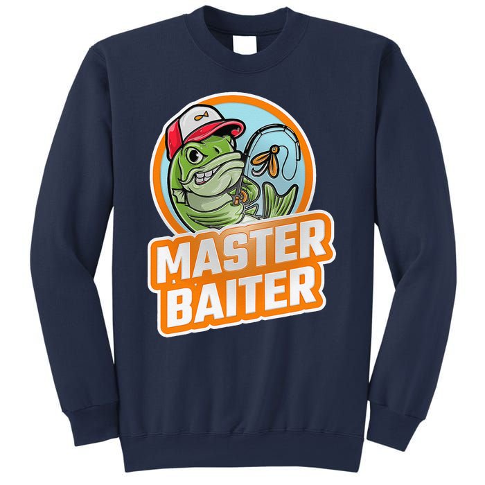 Master Baiter Vintage Bass Fishing Funny Angler Sweatshirt