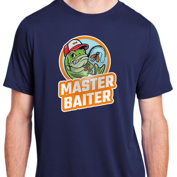 Master Baiter Vintage Bass Fishing Funny Angler Adult ChromaSoft Performance T-Shirt