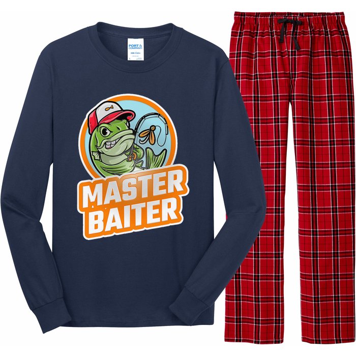 Master Baiter Vintage Bass Fishing Funny Angler Long Sleeve Pajama Set