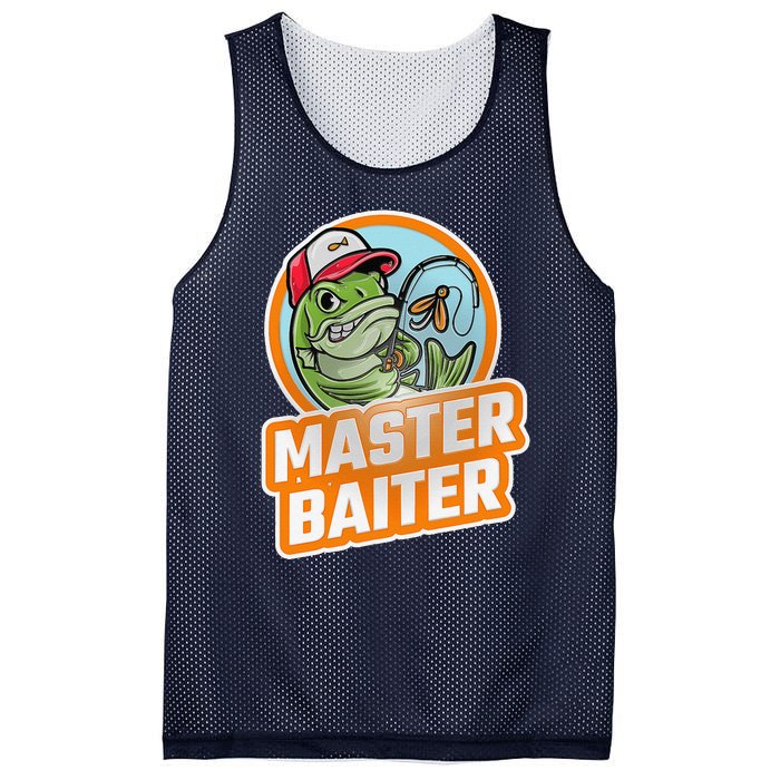 Master Baiter Vintage Bass Fishing Funny Angler Mesh Reversible Basketball Jersey Tank