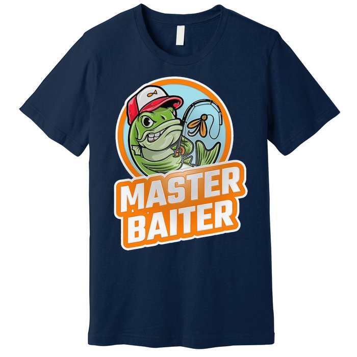 Master Baiter Vintage Bass Fishing Funny Angler Premium T-Shirt