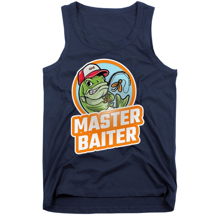 Master Baiter Vintage Bass Fishing Funny Angler Tank Top