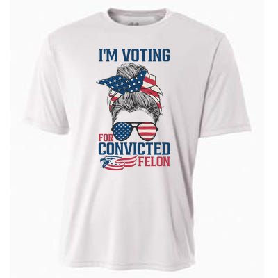 Messy Bun Voting For The Felon Design Cooling Performance Crew T-Shirt