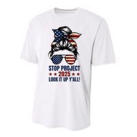 Messy Bun Vintage Stop Project 2025 Look It Up Y’All Us Flag Performance Sprint T-Shirt