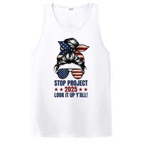 Messy Bun Vintage Stop Project 2025 Look It Up Y’All Us Flag PosiCharge Competitor Tank